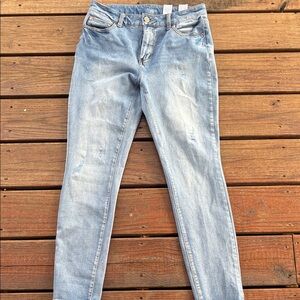 Time and Tru High Rise Light Wash Skinny Jeans-10